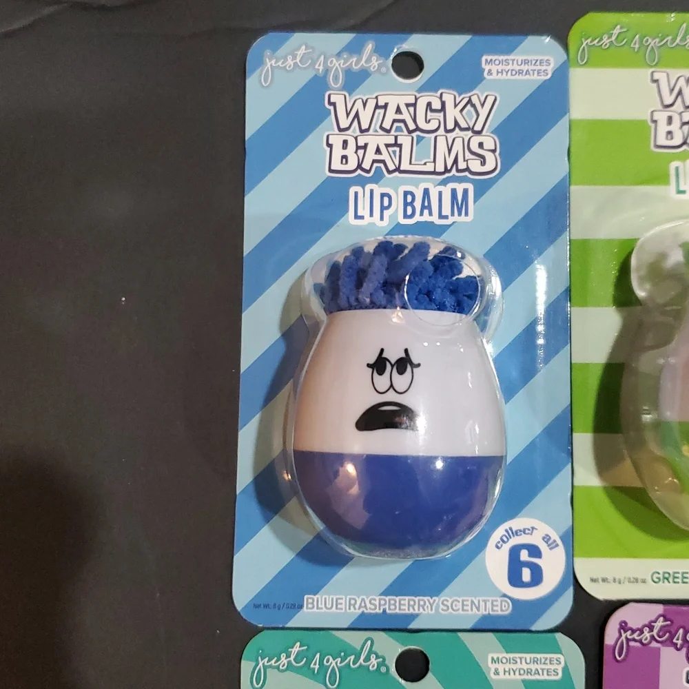 2 pack wacky balms flavored scented‎ lip balms brand new